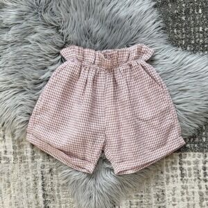 Siaomimi Youth Girls Rosewood Check High‎ Waisted Shorts Size 14Y NWT